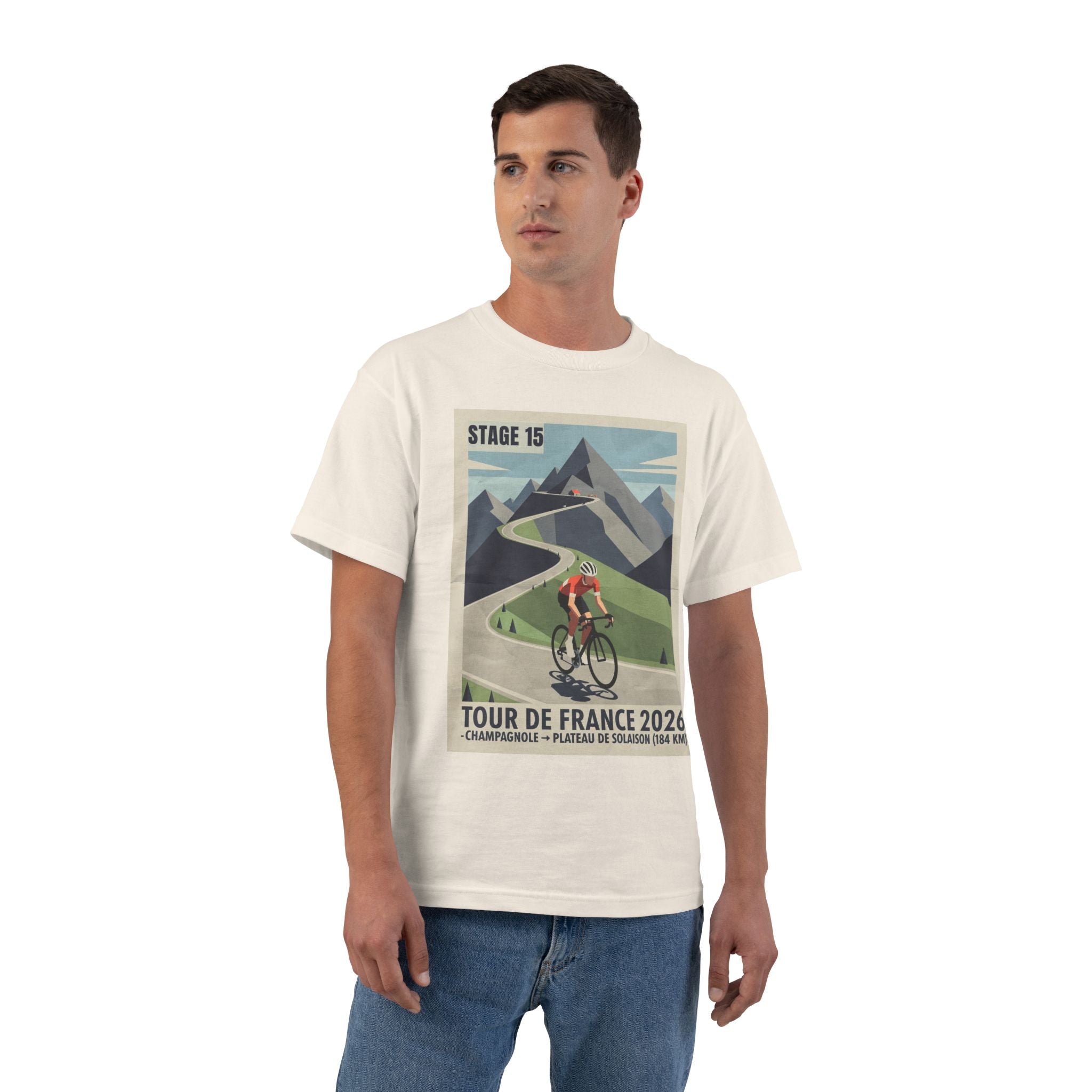 Tour de France 2026 Stage 15 Bauhaus Alpine Cycling T-Shirt | Champagnol to Plateau de Solaison