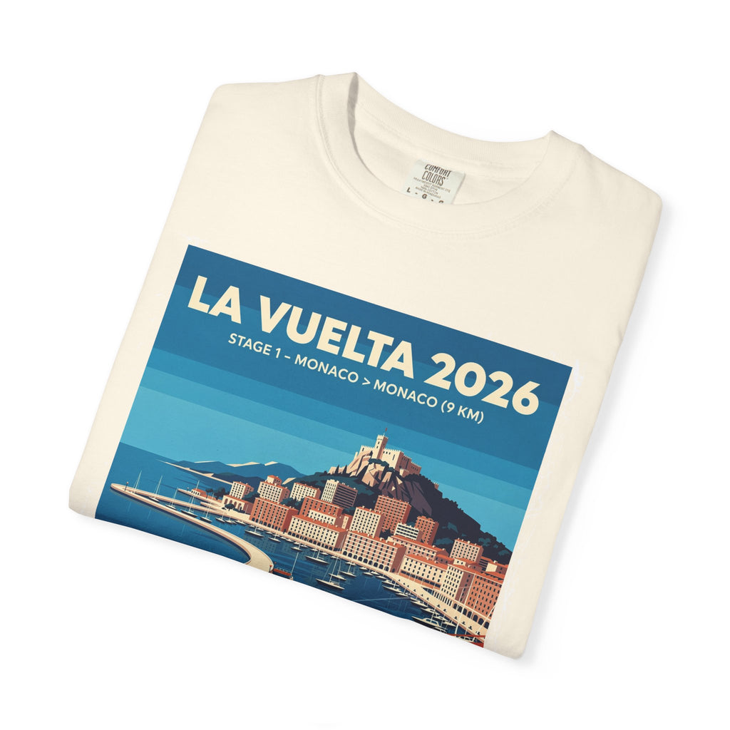 La Vuelta 2026 Stage 1 Monaco Vintage Cycling Poster Tee