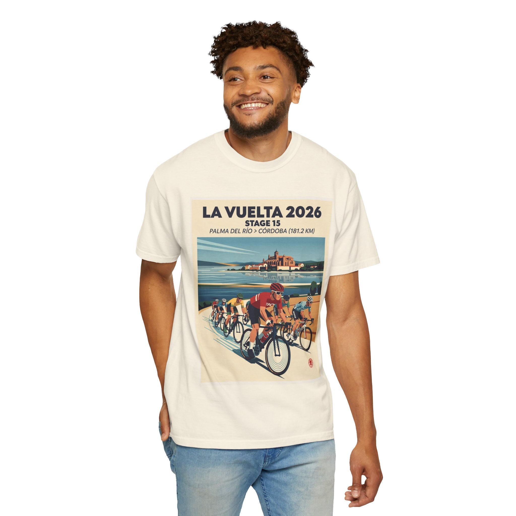 2026 Vuelta a España Stage 15 Cycling T-Shirt | Palma del Río to Córdoba 181.2km | Graphic Tee