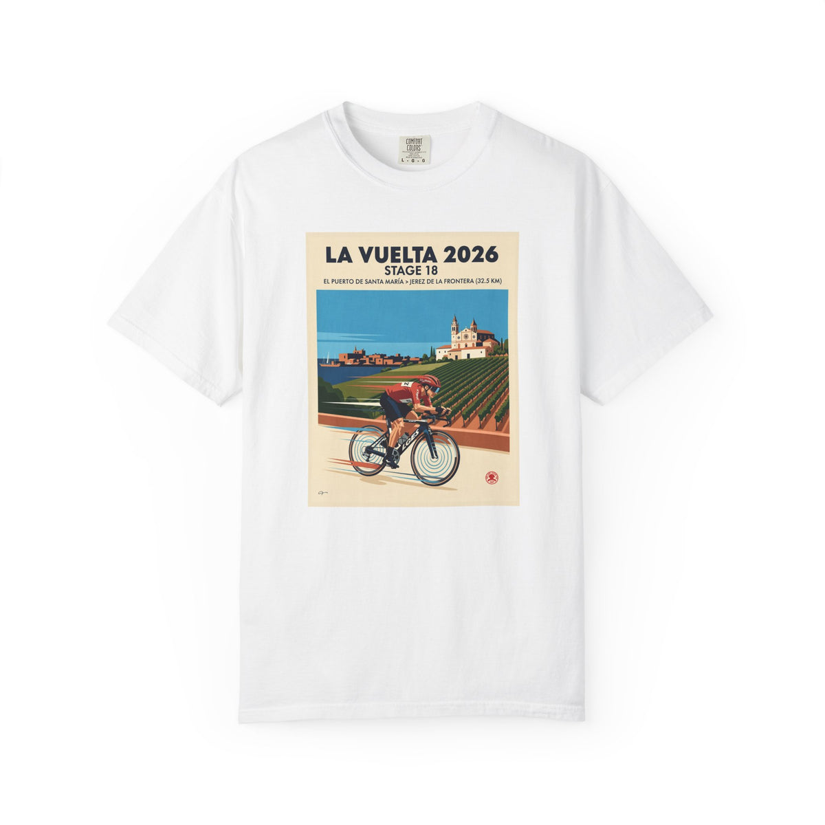 2026 Vuelta a España Stage 18 Cycling T-Shirt | El Puerto de Santa María to Jerez 32.5km | Graphic Tee