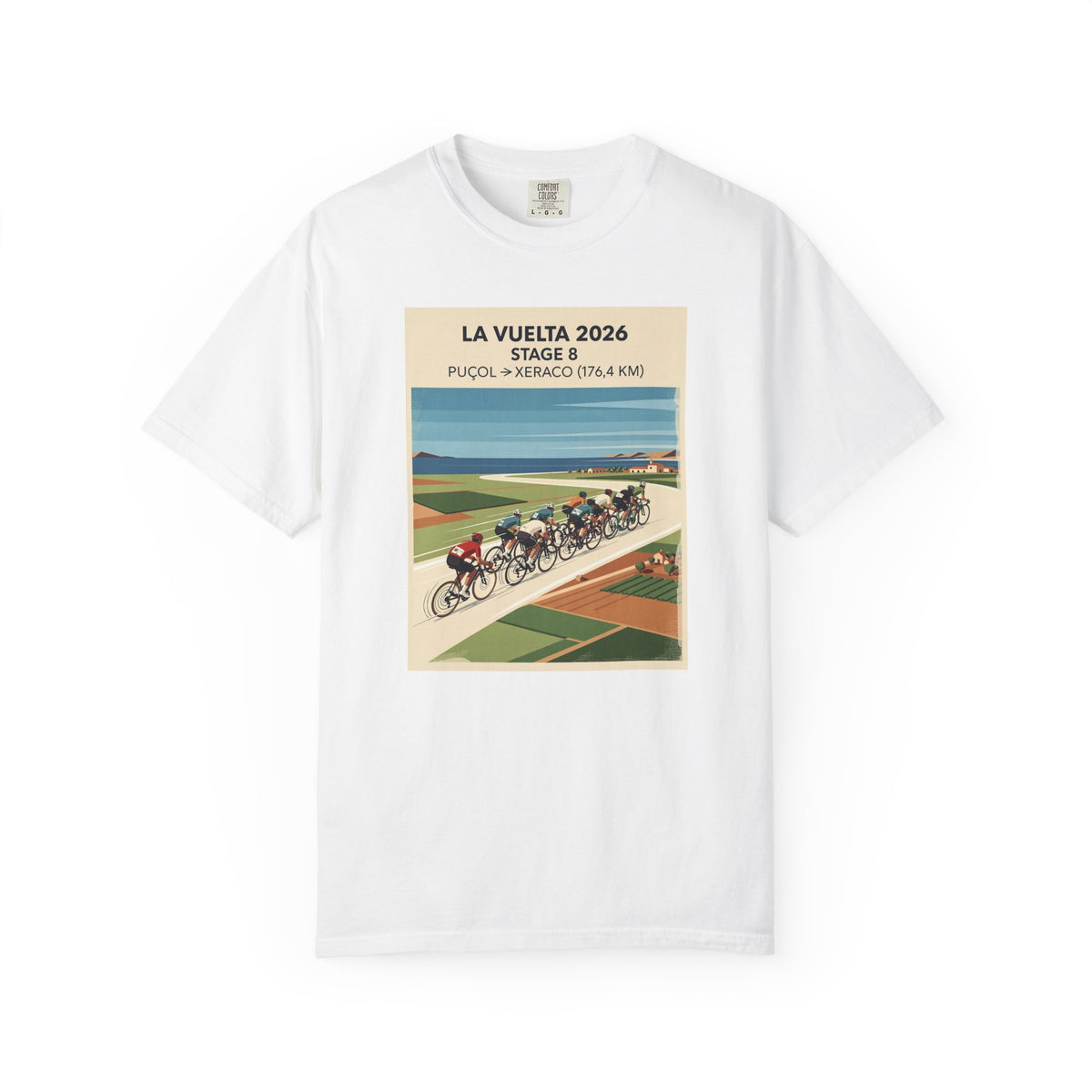 2026 Vuelta a España Stage 8 Cycling T-Shirt | Puçol to Xeraco 176.4km | Graphic Tee