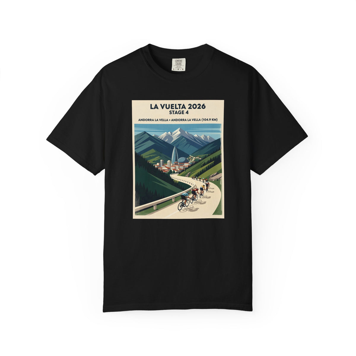 2026 Vuelta a España Stage 4 Cycling T-Shirt | Andorra la Vella 104.9km | Graphic Tee