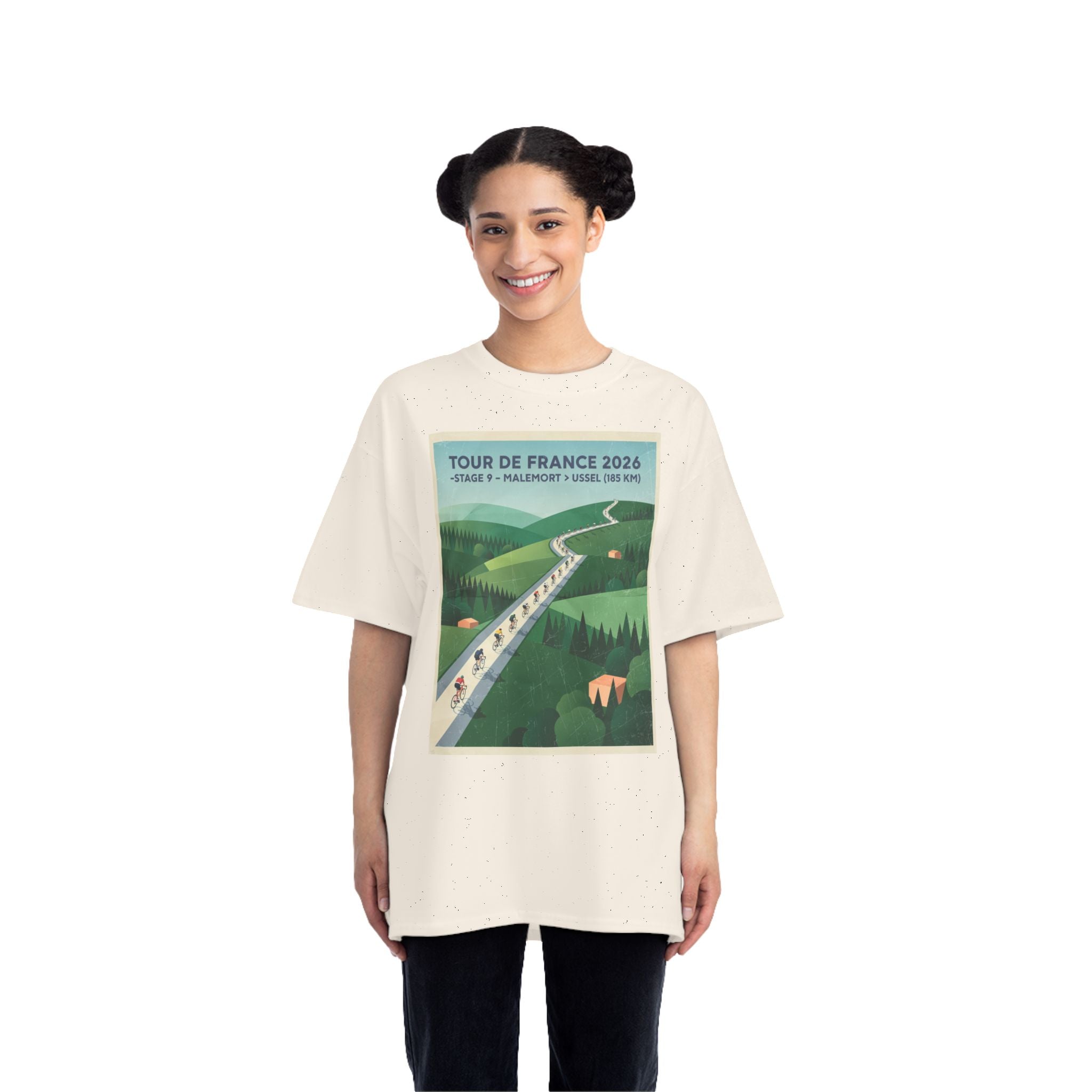 Tour de France 2026 Stage 9 Malemort > Ussel T-Shirt | Bauhaus Cycling Poster