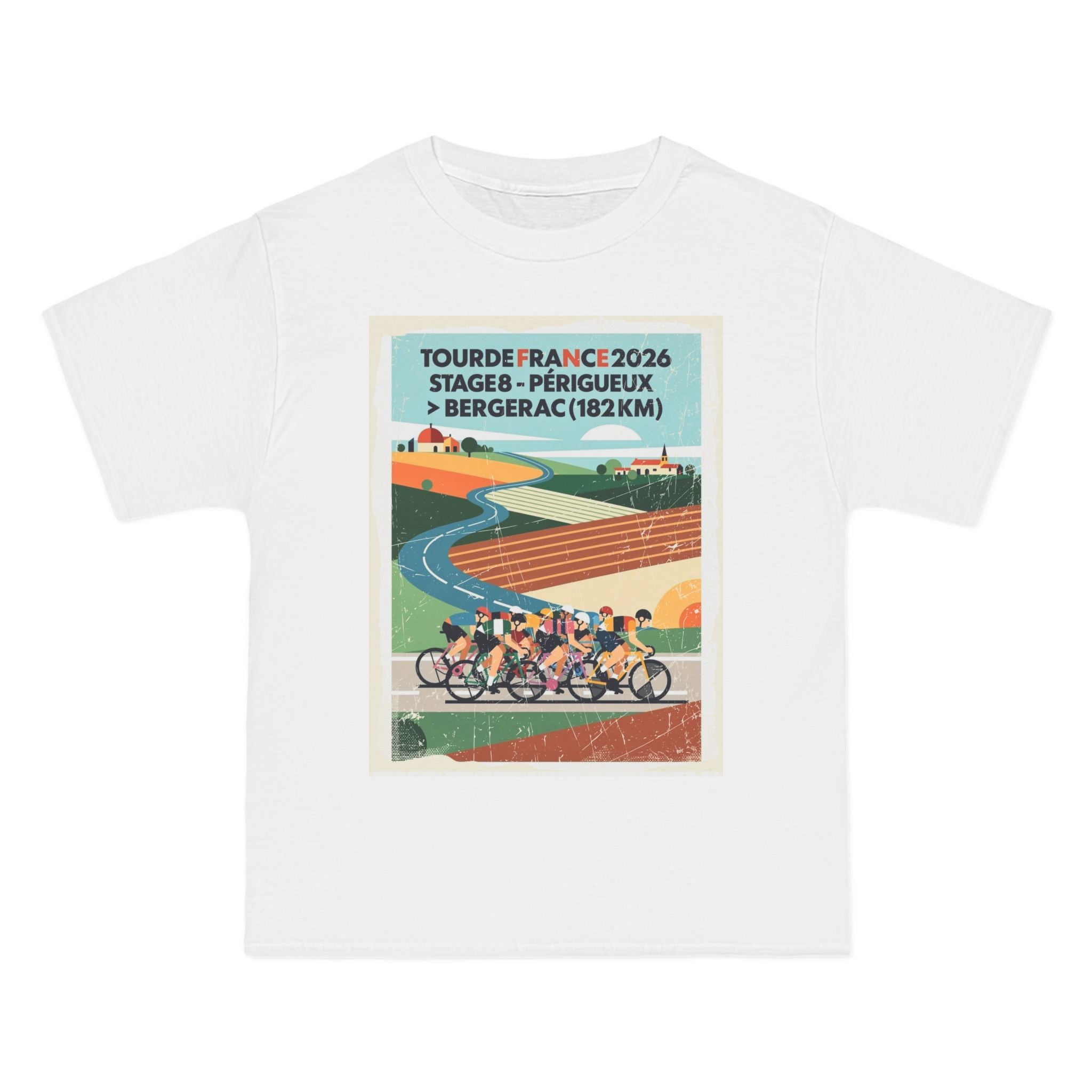 Tour de France 2026 Stage 8 Périgueux > Bergerac T-Shirt | Cycling Bauhaus Poster