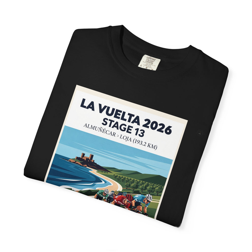 2026 Vuelta a España Stage 13 Cycling T-Shirt | Almuñécar to Loja 193.2km | Graphic Tee