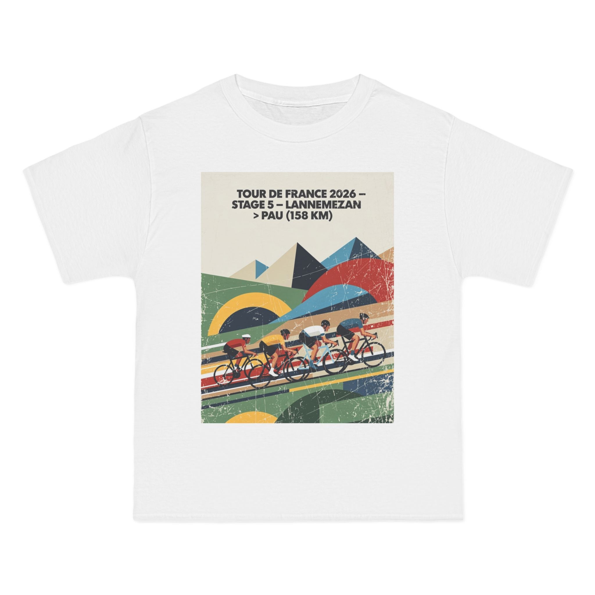 Tour de France 2026 Stage 5 Lannemezan > Pau T-Shirt | Bauhaus Cycling Illustration