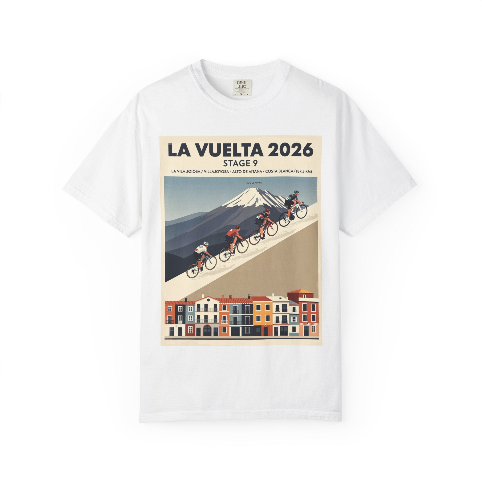 2026 Vuelta a España Stage 9 Cycling T-Shirt | Villajoyosa to Alto de Aitana 187.5km | Graphic Tee
