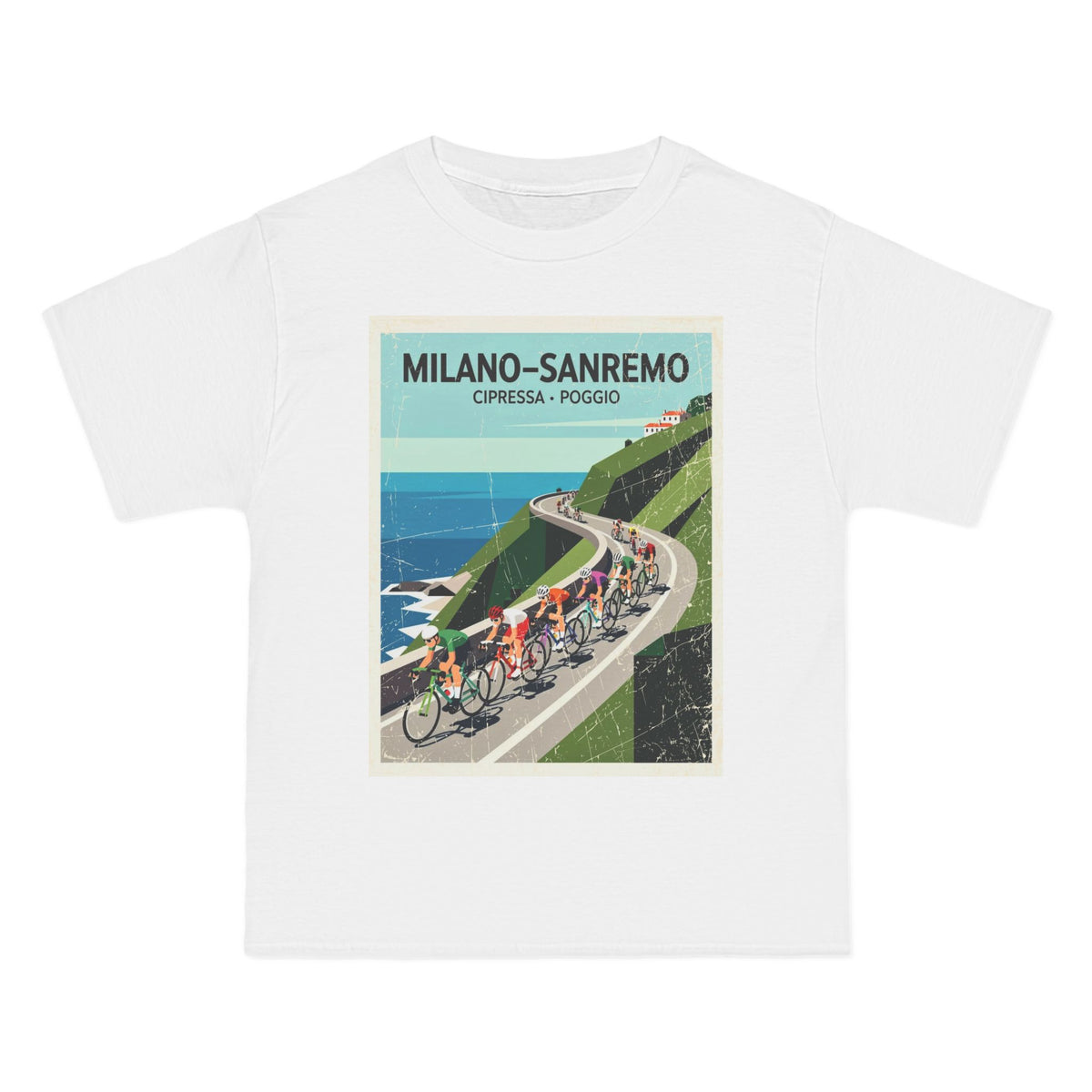 Milano Sanremo Cycling Tee T-Shirt | Cipressa Poggio Echelon Race