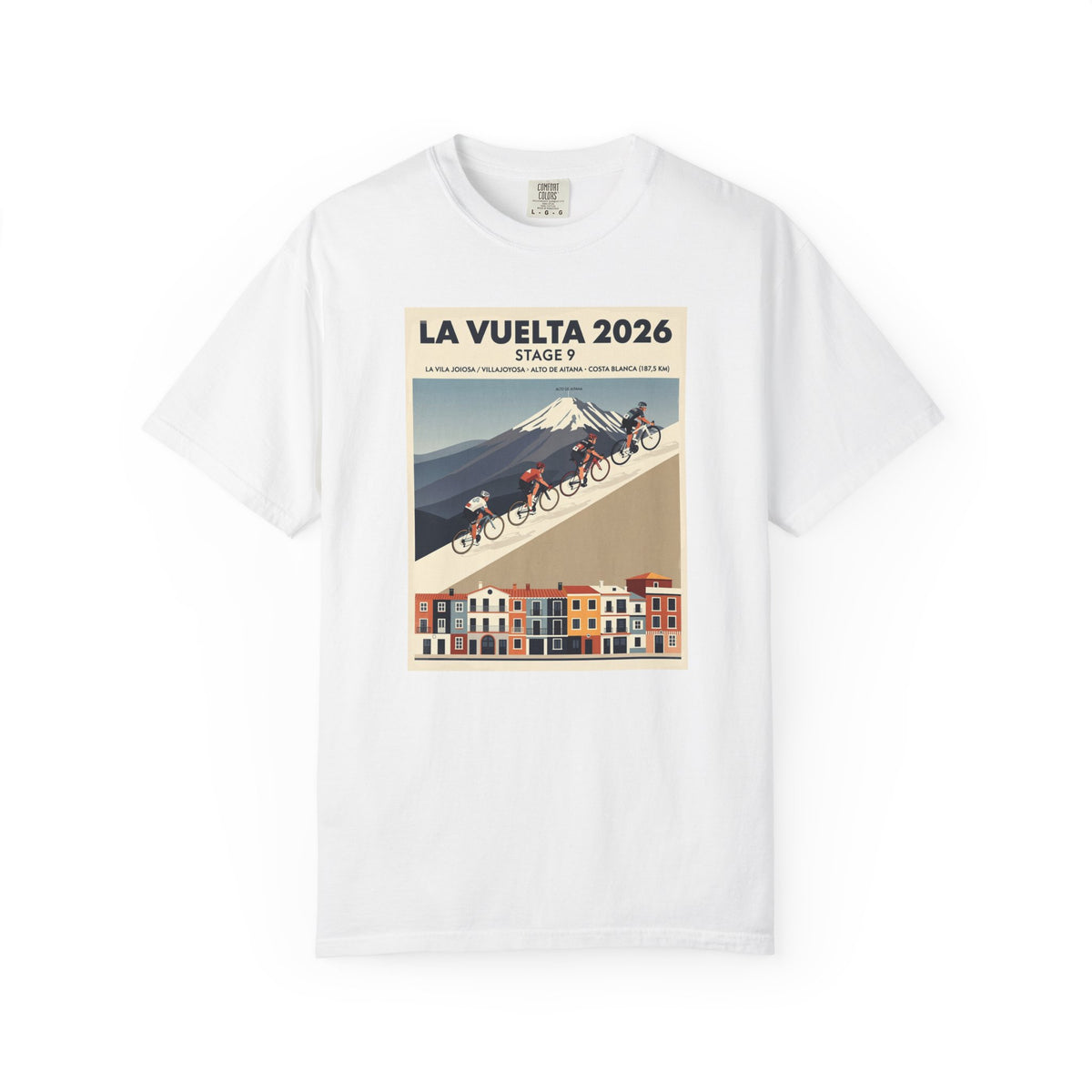 2026 Vuelta a España Stage 9 Cycling T-Shirt | Villajoyosa to Alto de Aitana 187.5km | Graphic Tee