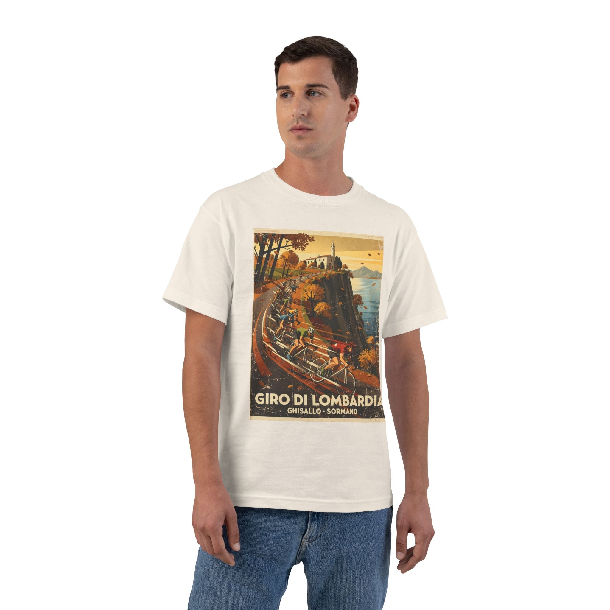 Il Lombardia Giro di Lombardia Cycling Poster T-Shirt | Madonna del Ghisallo, Muro di Sormano