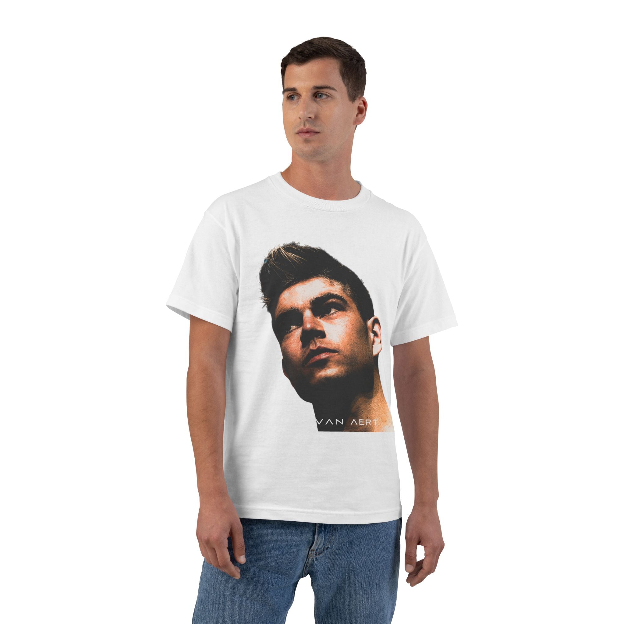 Wout van Aert Portrait T-Shirt | Belgian Cyclist, Cycling Fan Tee