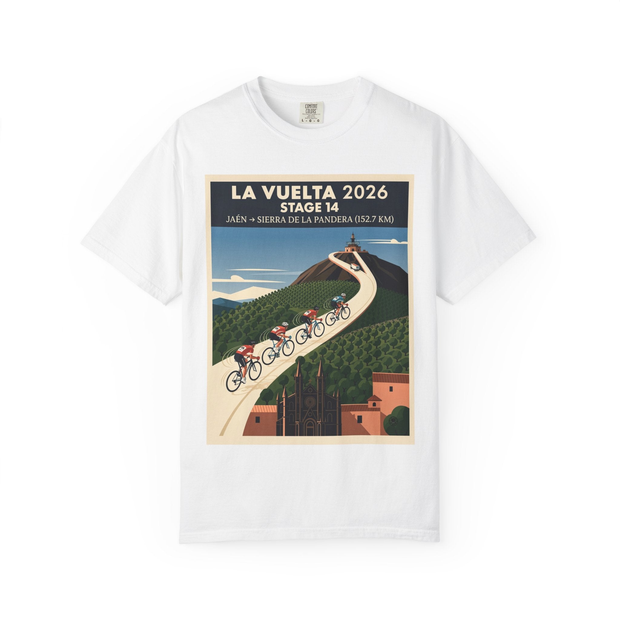 2026 Vuelta a España Stage 14 Cycling T-Shirt | Jaén to Sierra de La Pandera 152.7km | Graphic Tee