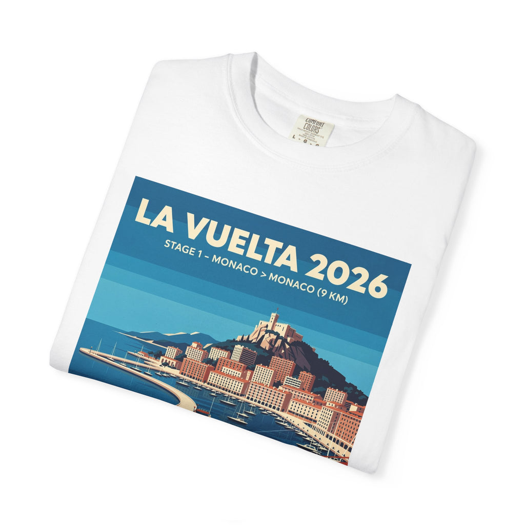 La Vuelta 2026 Stage 1 Monaco Vintage Cycling Poster Tee