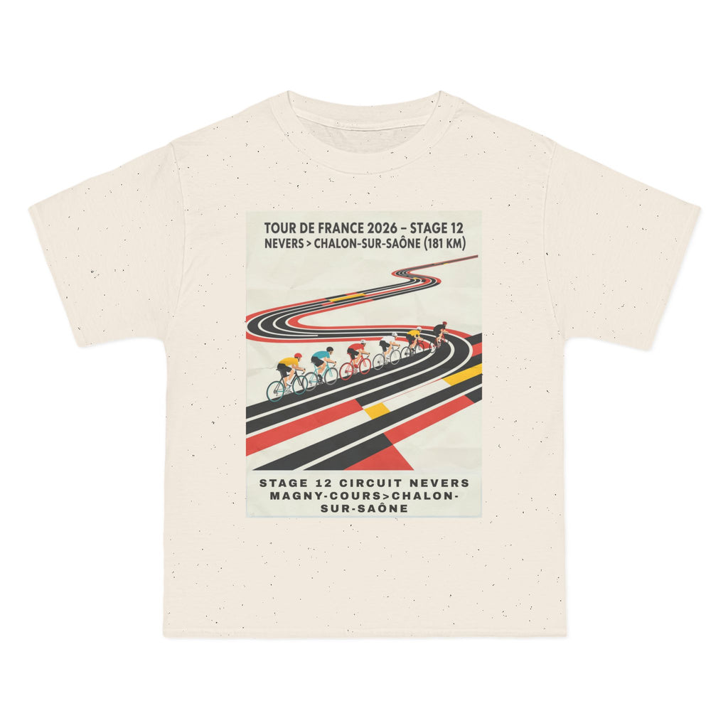Tour de France 2026 Stage 12 Nevers to Chalon-sur-Saône T-Shirt | Bauhaus Cycling Poster