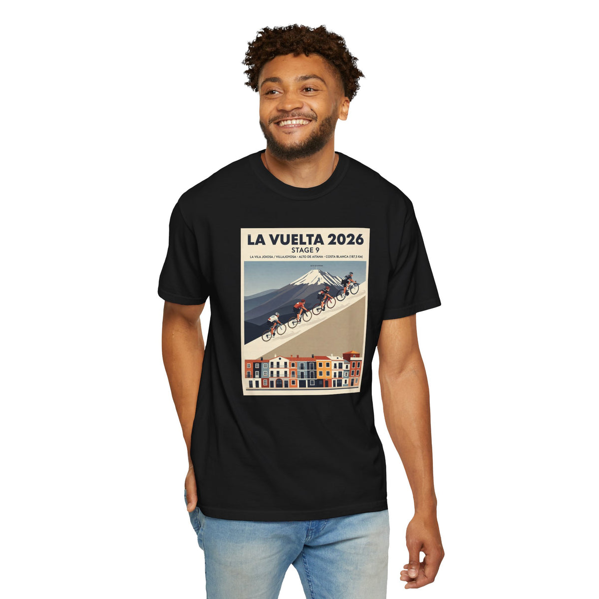 2026 Vuelta a España Stage 9 Cycling T-Shirt | Villajoyosa to Alto de Aitana 187.5km | Graphic Tee