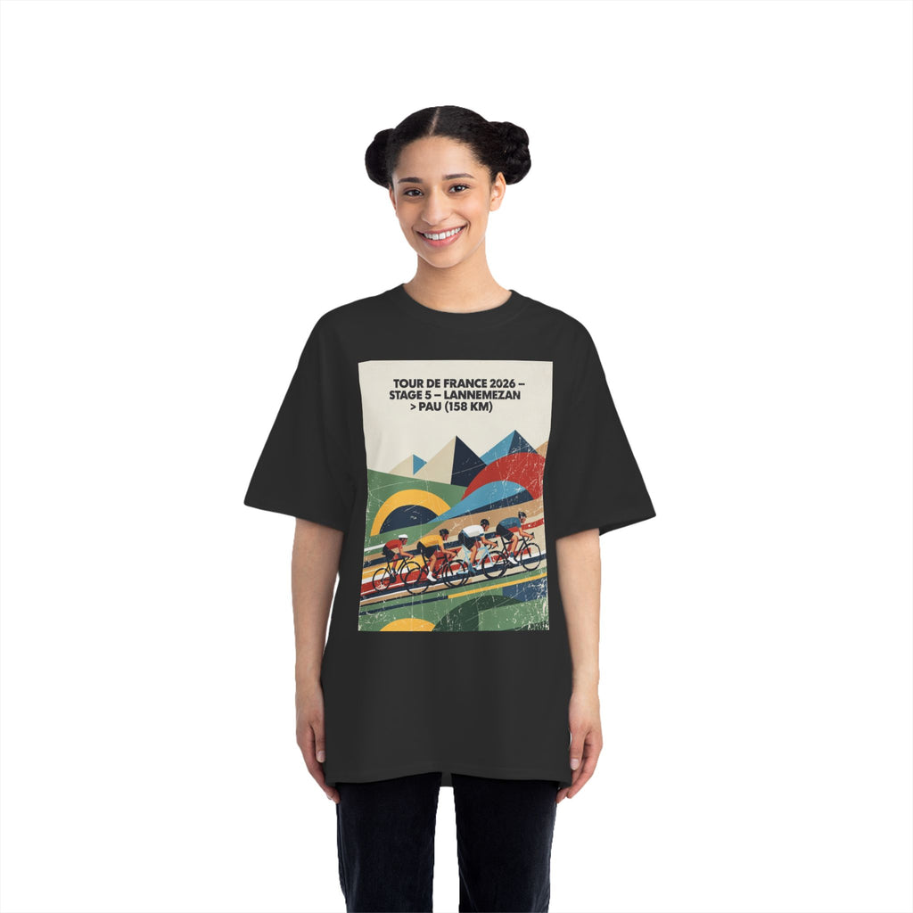 Tour de France 2026 Stage 5 Lannemezan > Pau T-Shirt | Bauhaus Cycling Illustration