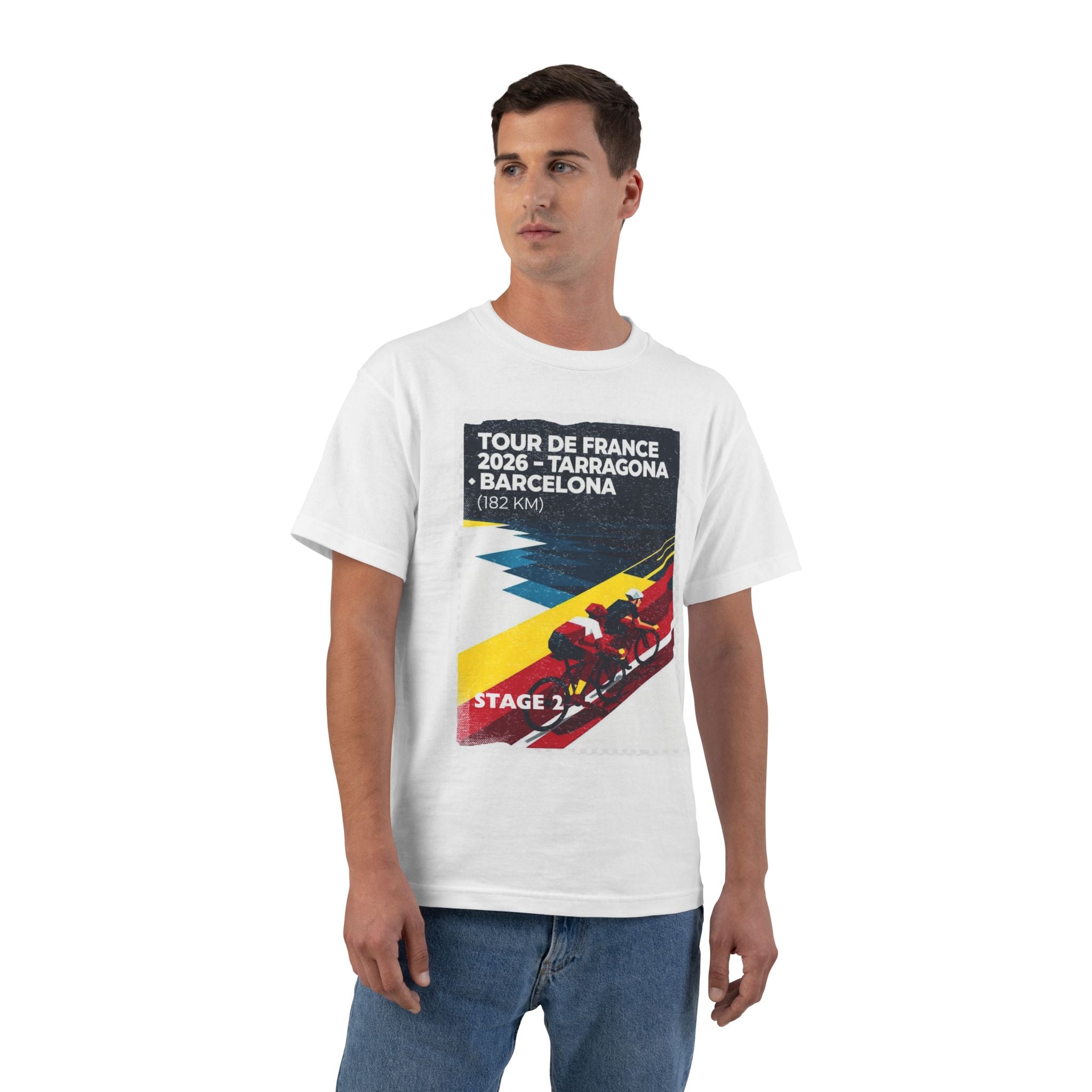 Tour de France 2026 Stage 2 Tarragona > Barcelona T-Shirt | Bauhaus Cycling Poster