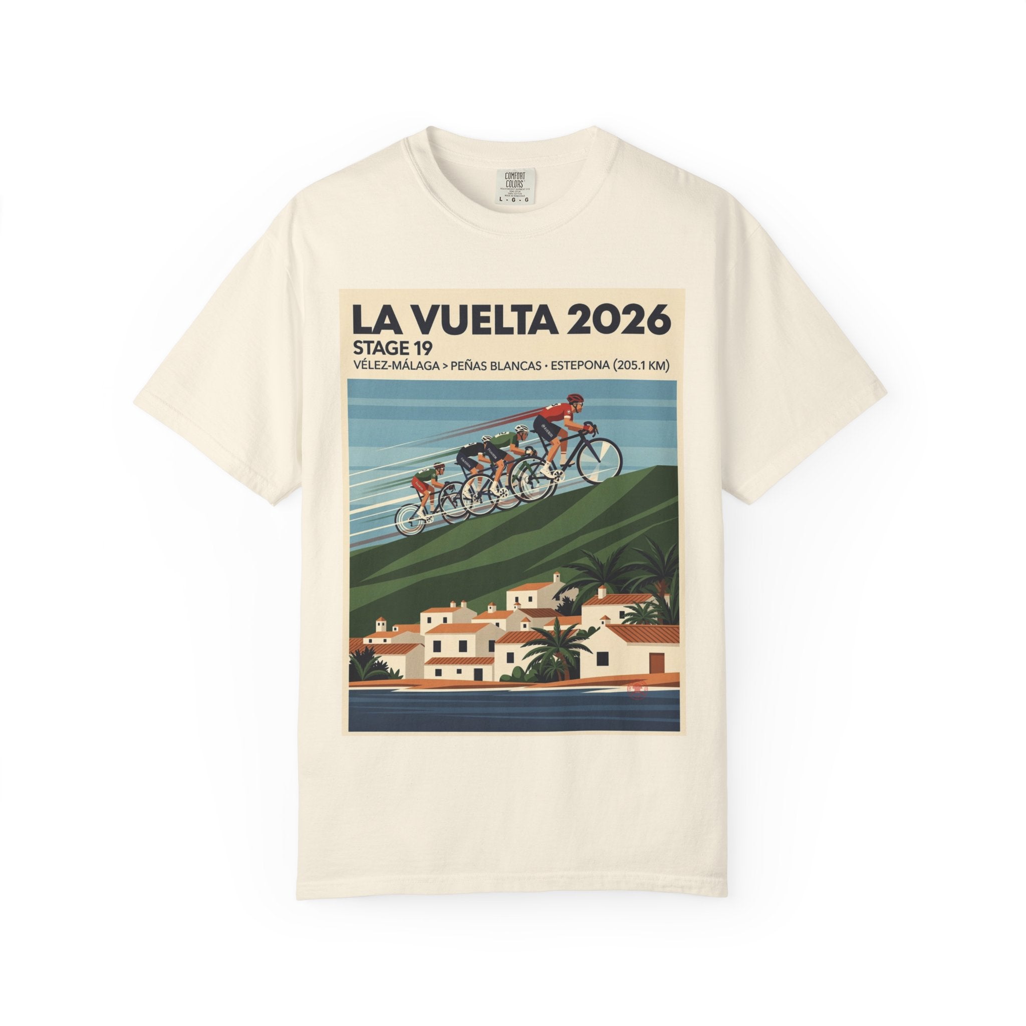 2026 Vuelta a España Stage 19 Cycling T-Shirt | Vélez-Málaga to Peñas Blancas 205.1km | Graphic Tee