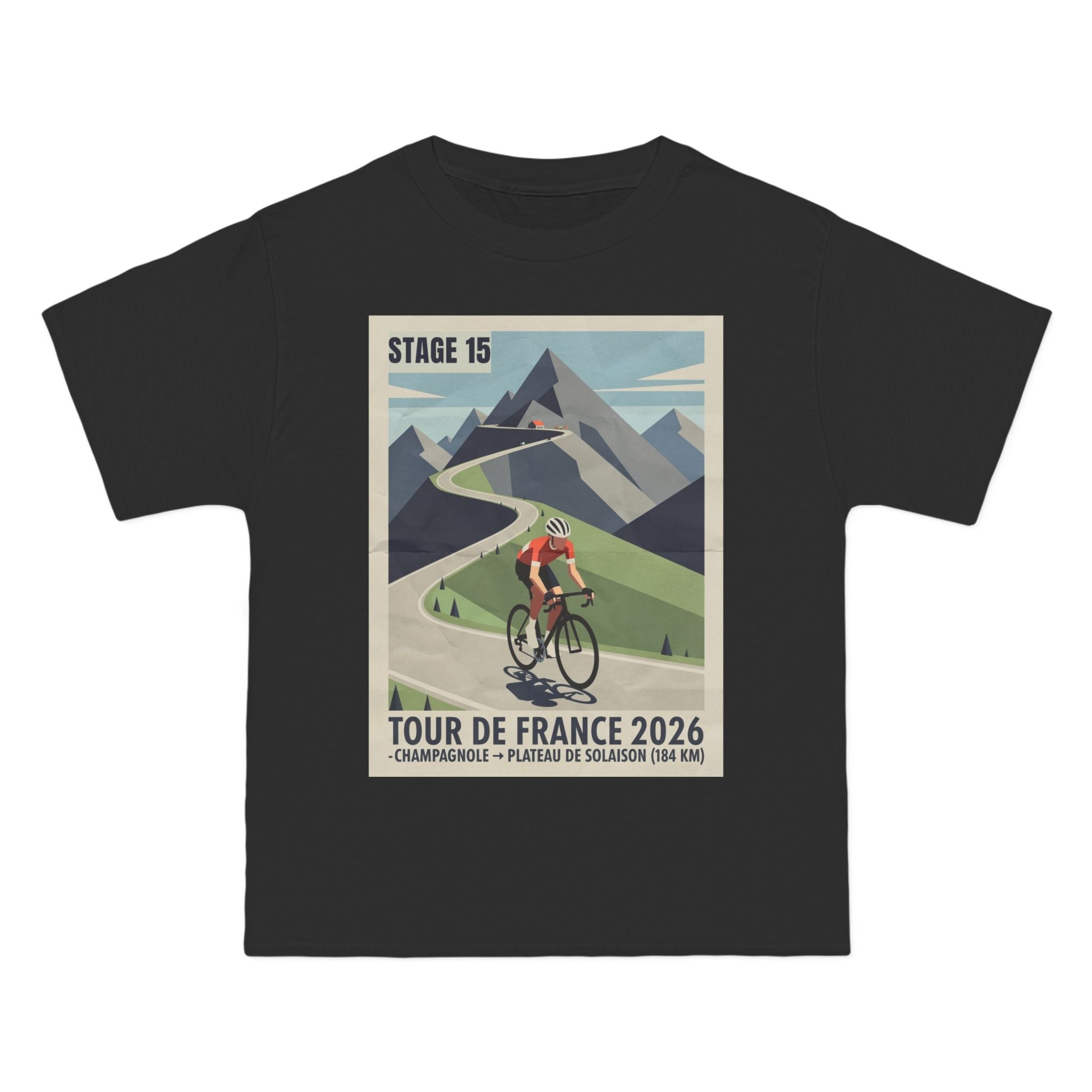 Tour de France 2026 Stage 15 Bauhaus Alpine Cycling T-Shirt | Champagnol to Plateau de Solaison