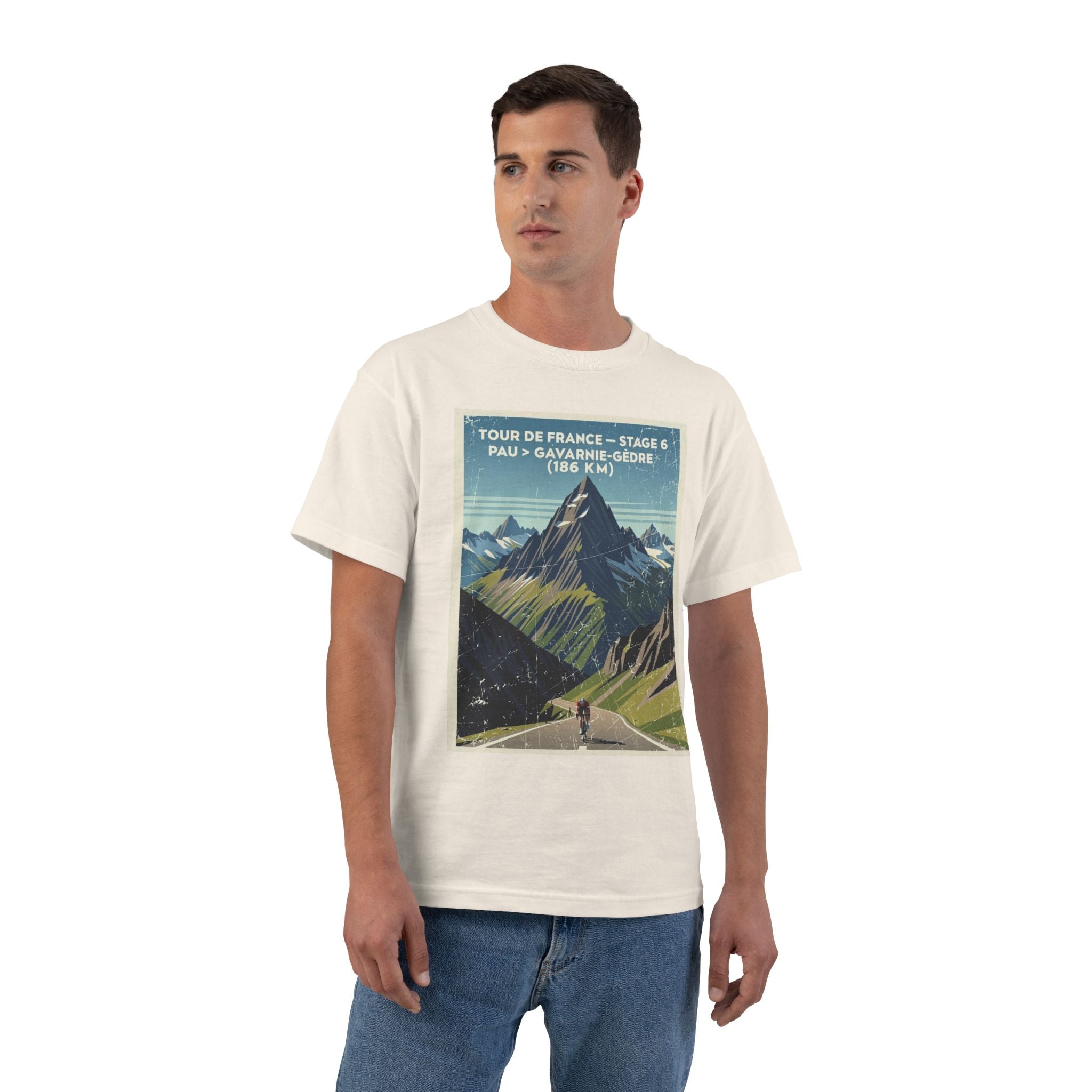 Tour de France 2026 Stage 6 Pau > Gavarnie-Gèdre T-Shirt | Mountain Poster, Solo Climber