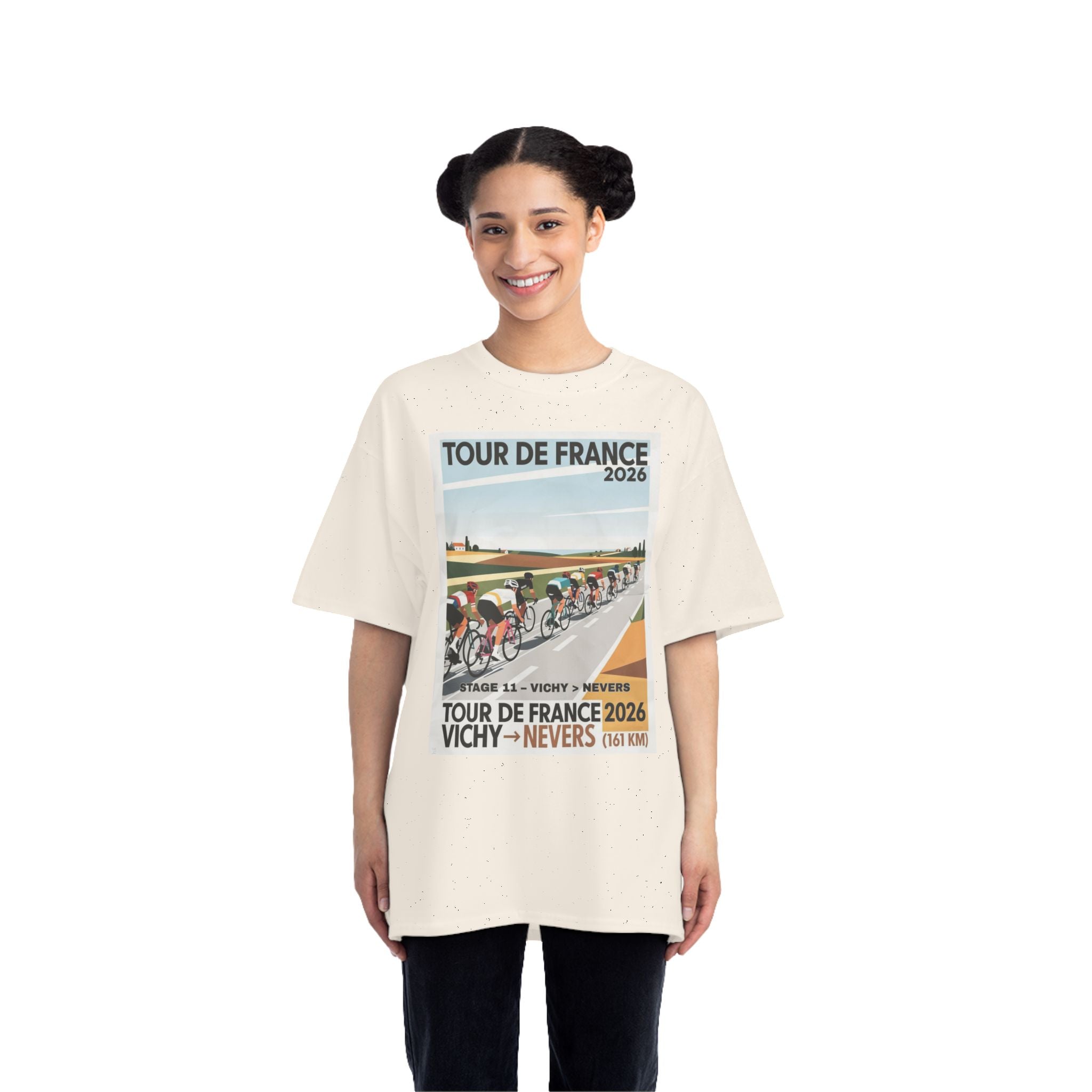 Tour de France 2026 Stage 11 Vichy to Nevers T-Shirt | Cycling Peloton Vector Art