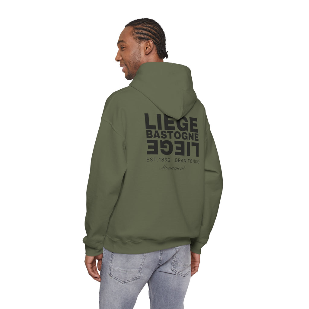 Liege Bastogne Liege Monument Bike race since 1892  Vintage Cycling Fan Logo Hoodie | Retro Cycling Sweatshirt