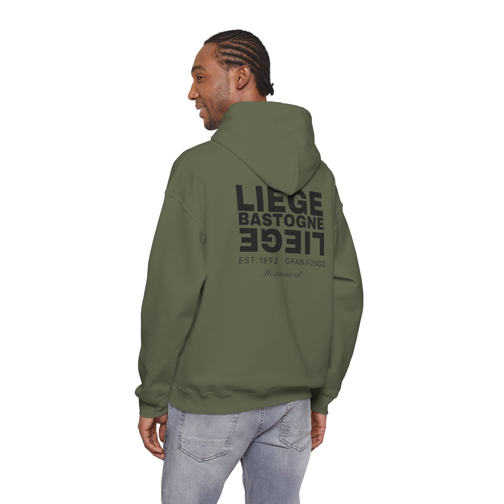 Liege Bastogne Liege Monument Bike race since 1892  Vintage Cycling Fan Logo Hoodie | Retro Cycling Sweatshirt