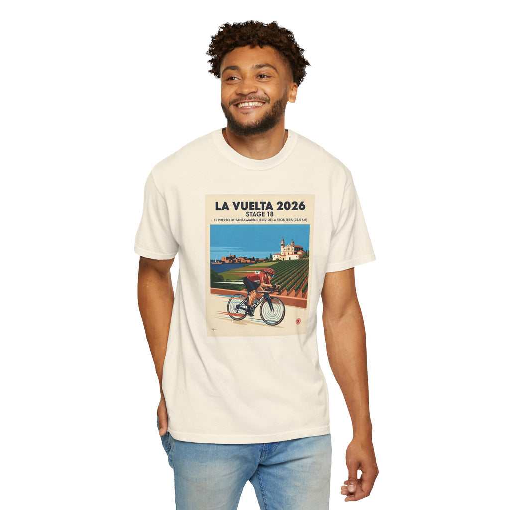 2026 Vuelta a España Stage 18 Cycling T-Shirt | El Puerto de Santa María to Jerez 32.5km | Graphic Tee