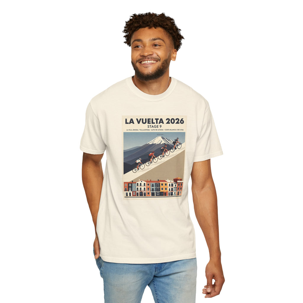 2026 Vuelta a España Stage 9 Cycling T-Shirt | Villajoyosa to Alto de Aitana 187.5km | Graphic Tee