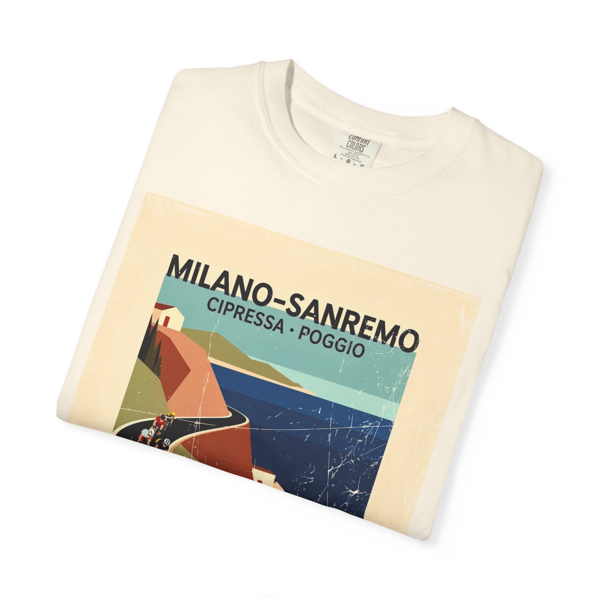 Milano Sanremo Cycling Graphic T-Shirt | Cipressa Poggio Echelon