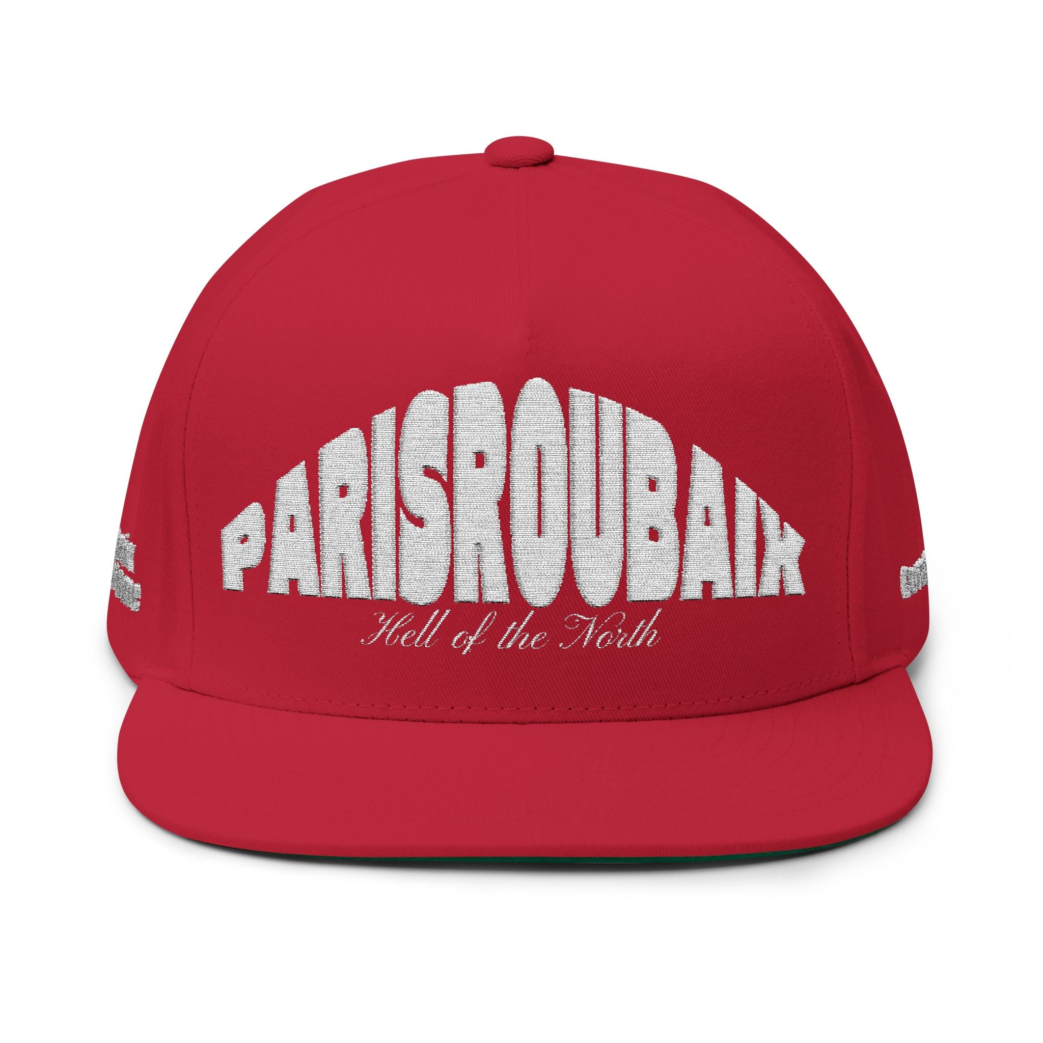 Embroidered Flat Bill Snapback Cap, Paris-Roubaix Race Hat, Stylish Christmas Gift, Cyclist Cap, Yupoong High Quality