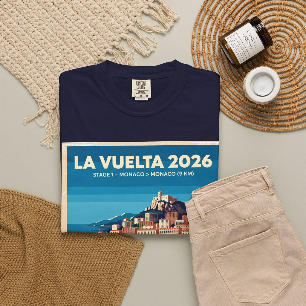 2026 Vuelta a España Stage 1 Cycling T-Shirt | Monaco to Monaco 9km | Graphic Tee