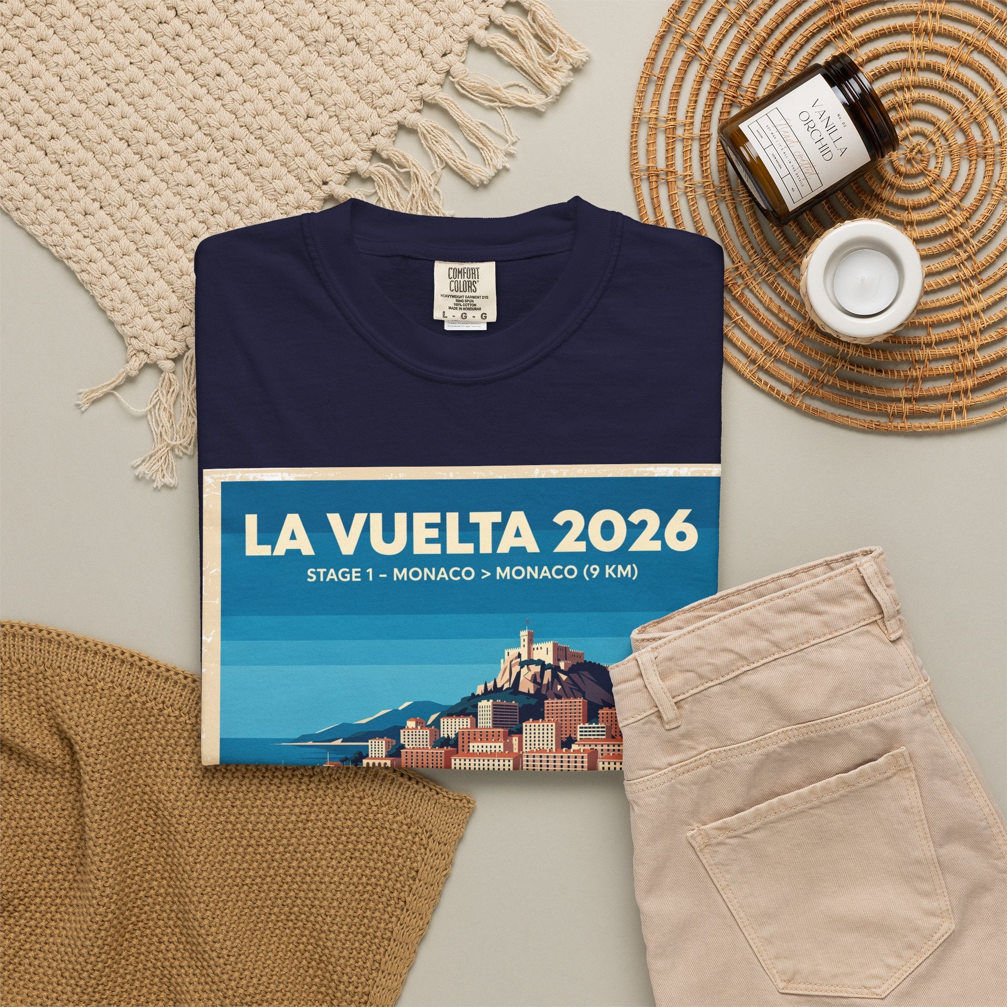 2026 Vuelta a España Stage 1 Cycling T-Shirt | Monaco to Monaco 9km | Graphic Tee