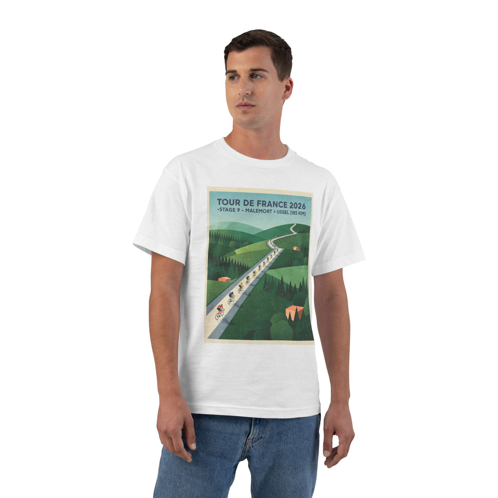 Tour de France 2026 Stage 9 Malemort > Ussel T-Shirt | Bauhaus Cycling Poster