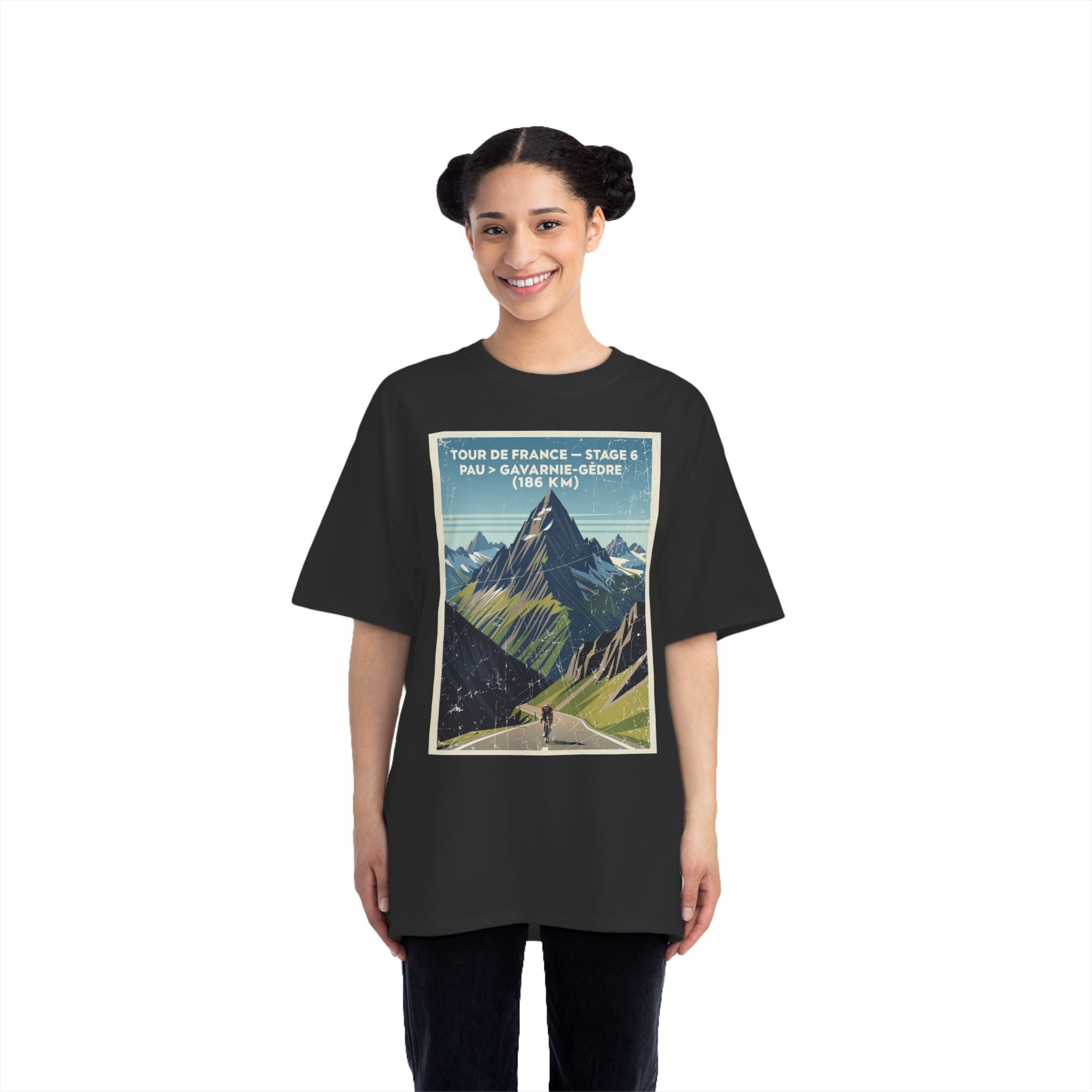 Tour de France 2026 Stage 6 Pau > Gavarnie-Gèdre T-Shirt | Mountain Poster, Solo Climber