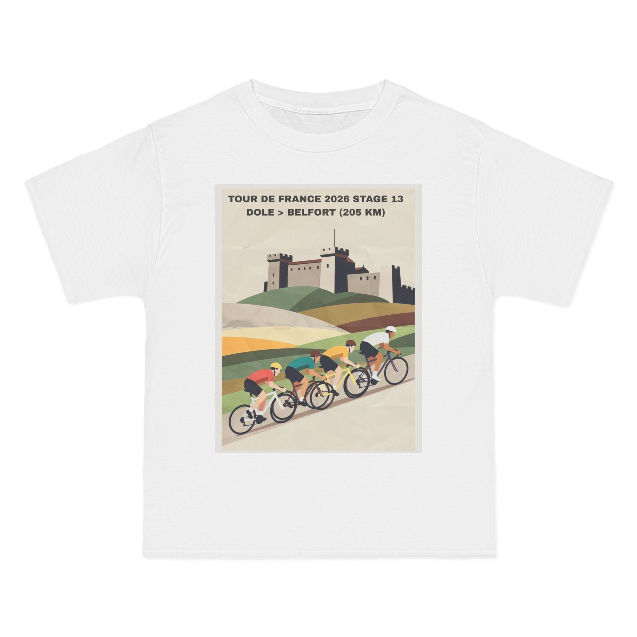 Tour de France 2026 Stage 13 Dole to Belfort T-Shirt | Bauhaus Cycling Illustration