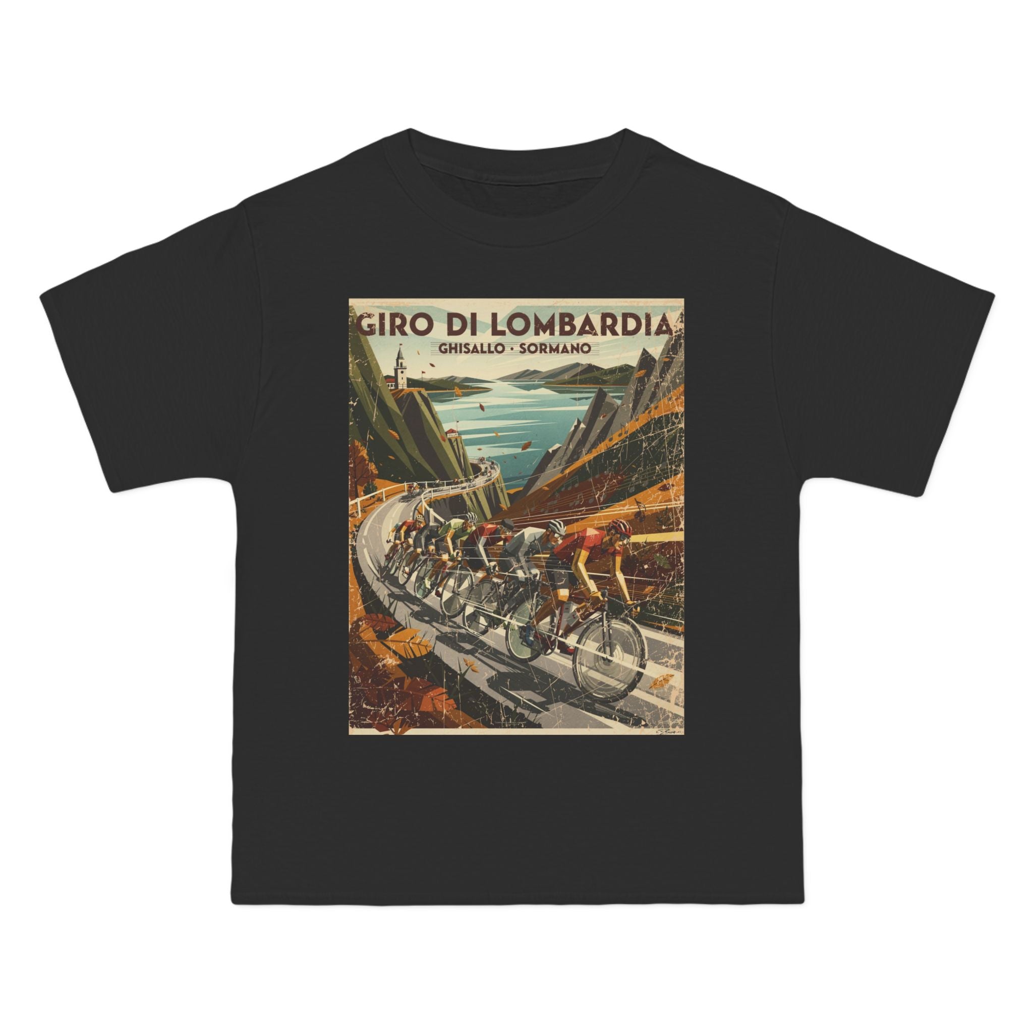 Il Lombardia Cycling Poster GIRO Di Lombardia, T-Shirt | Futurist Italy, Muro di Sormano