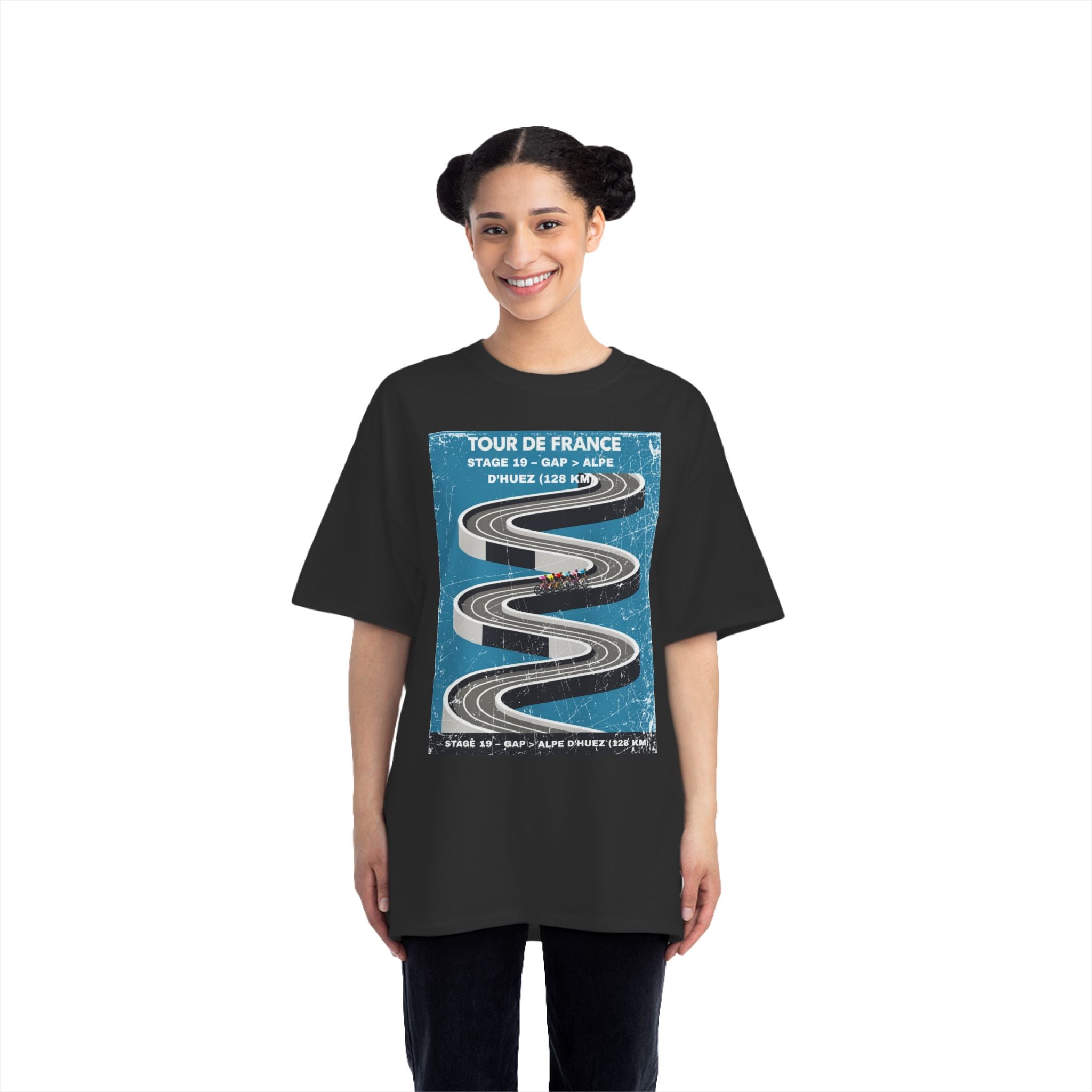 Tour de France 2026 Stage 19 Gap > Alpe d Huez T-Shirt | Bauhaus Mountain Cycling Poster