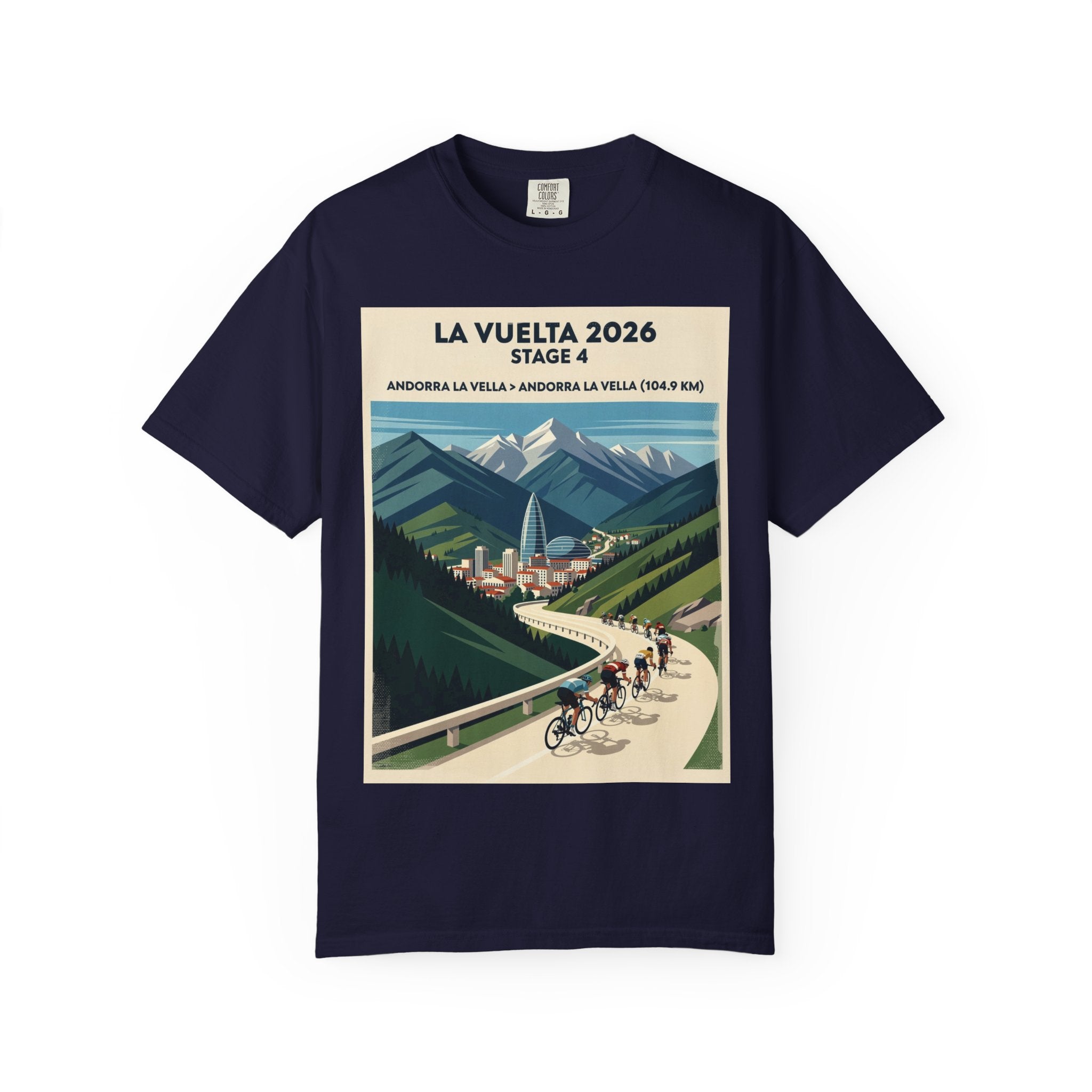 2026 Vuelta a España Stage 4 Cycling T-Shirt | Andorra la Vella 104.9km | Graphic Tee