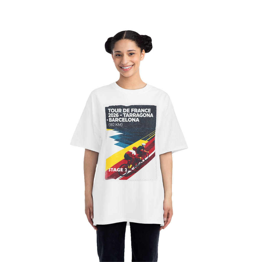 Tour de France 2026 Stage 2 Tarragona > Barcelona T-Shirt | Bauhaus Cycling Poster