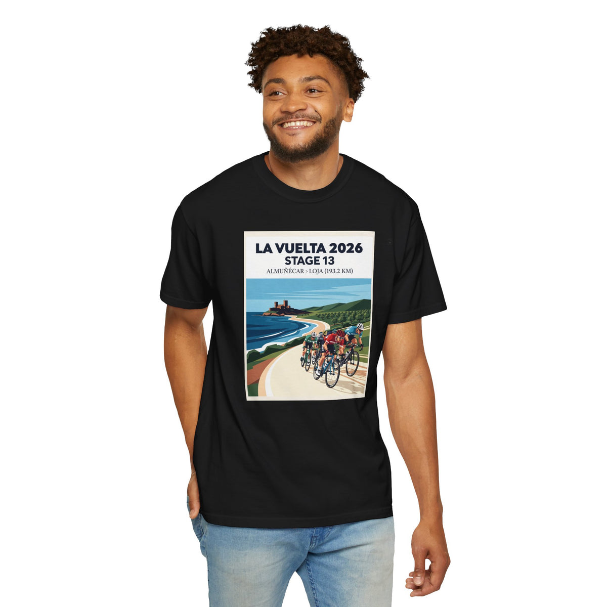 2026 Vuelta a España Stage 13 Cycling T-Shirt | Almuñécar to Loja 193.2km | Graphic Tee