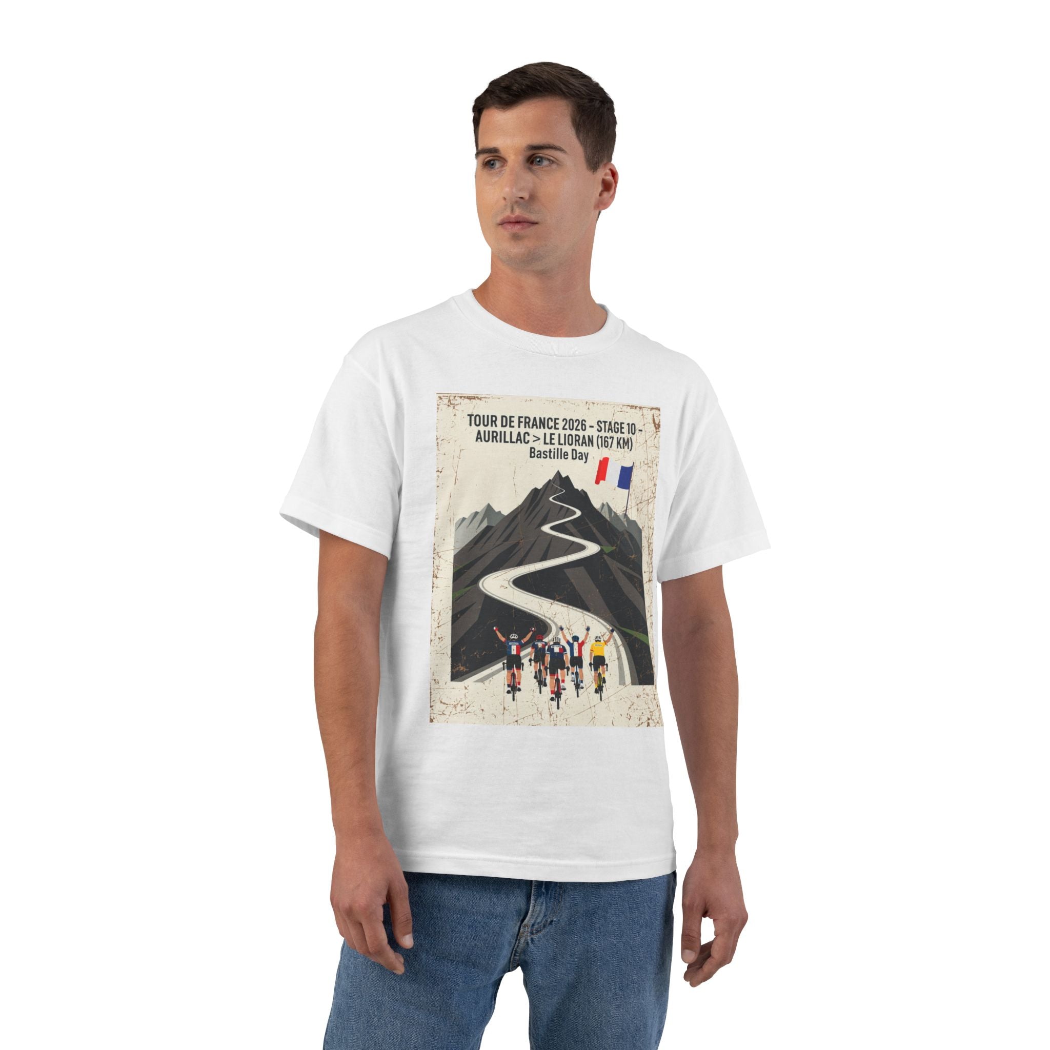 Tour de France 2026 Stage 10 Bastille Day Aurillac > Le Lioran T-Shirt | Bauhaus Mountain Cycling