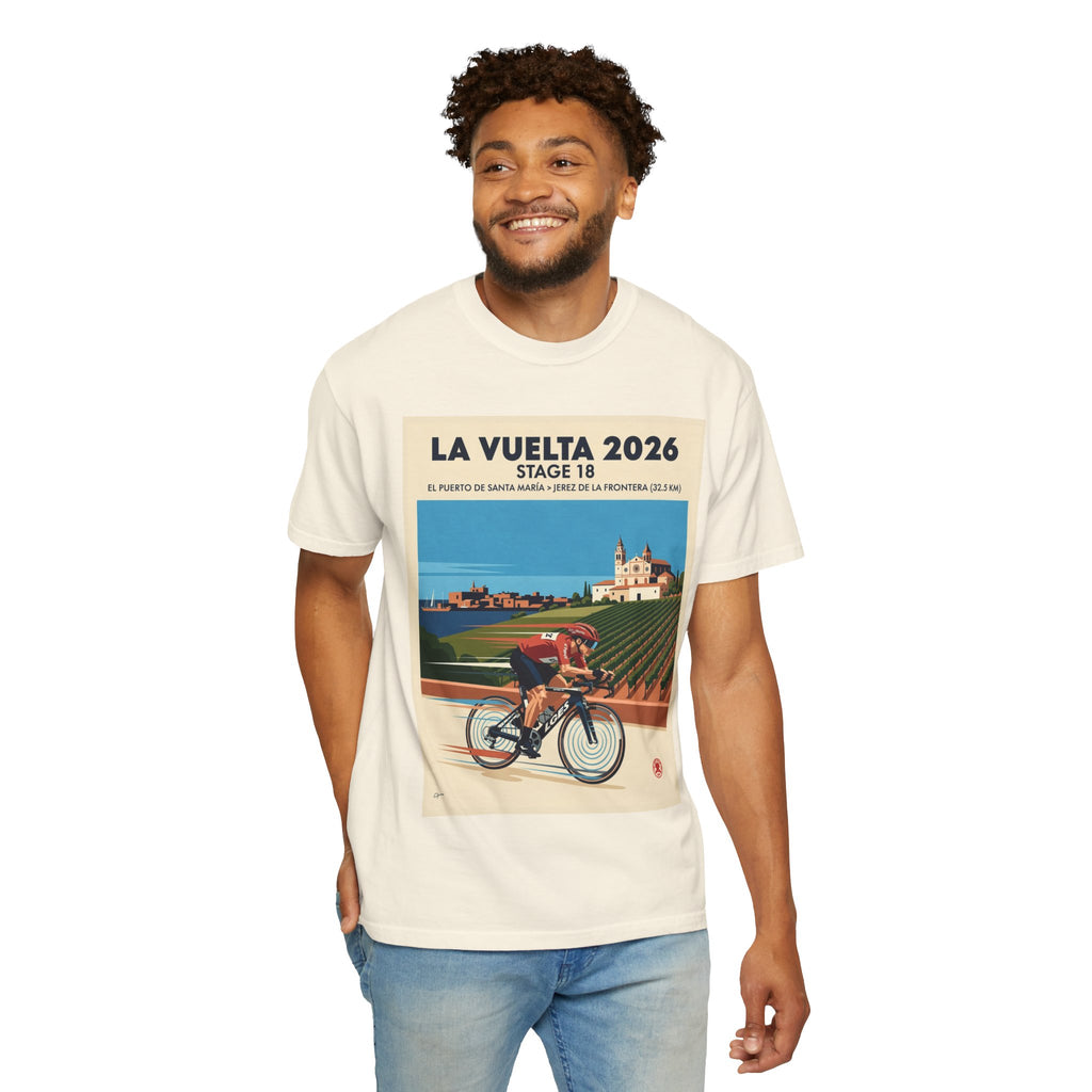 2026 Vuelta a España Stage 18 Cycling T-Shirt | El Puerto de Santa María to Jerez 32.5km | Graphic Tee