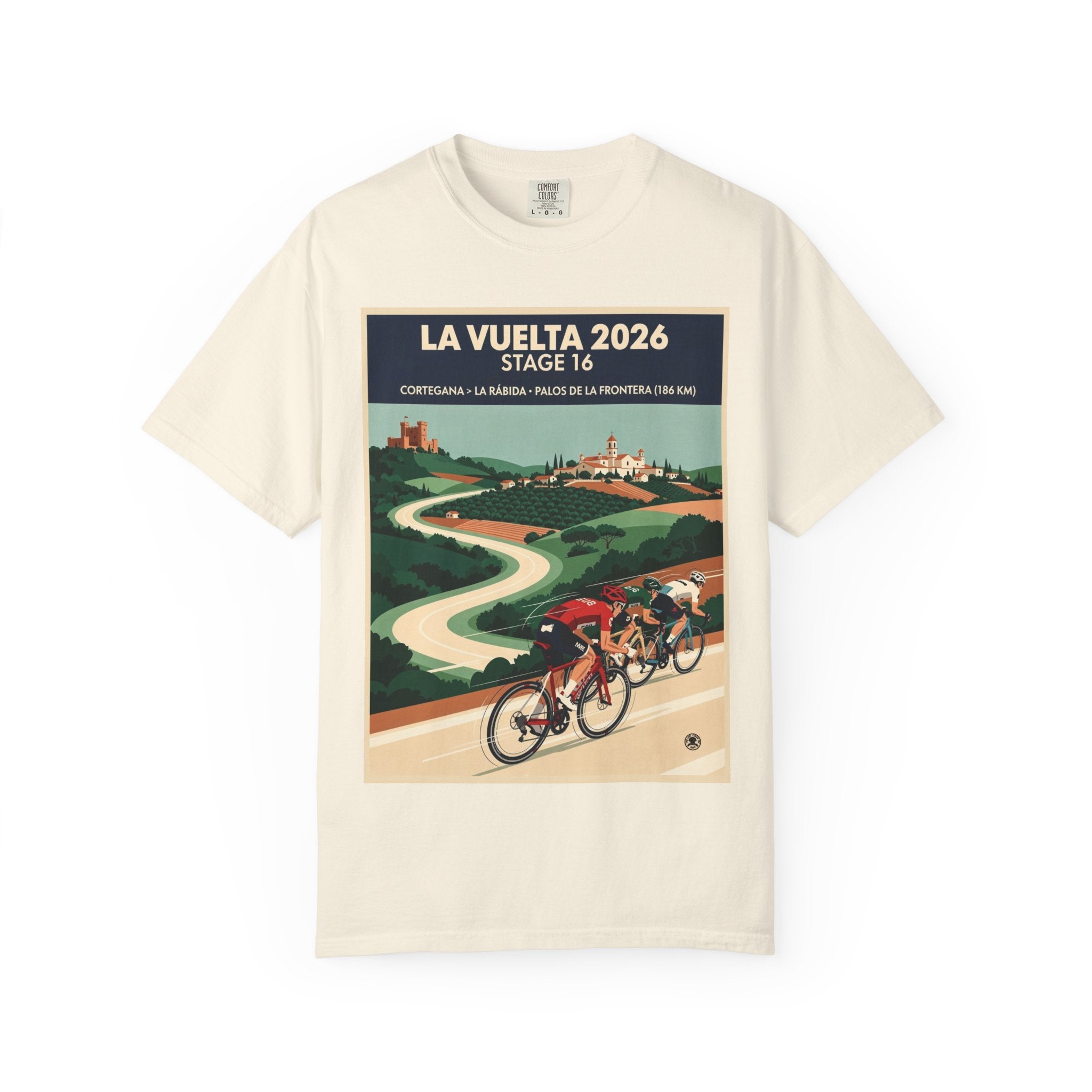 2026 Vuelta a España Stage 16 Cycling T-Shirt | Cortegana to Palos de la Frontera 186km | Graphic Tee