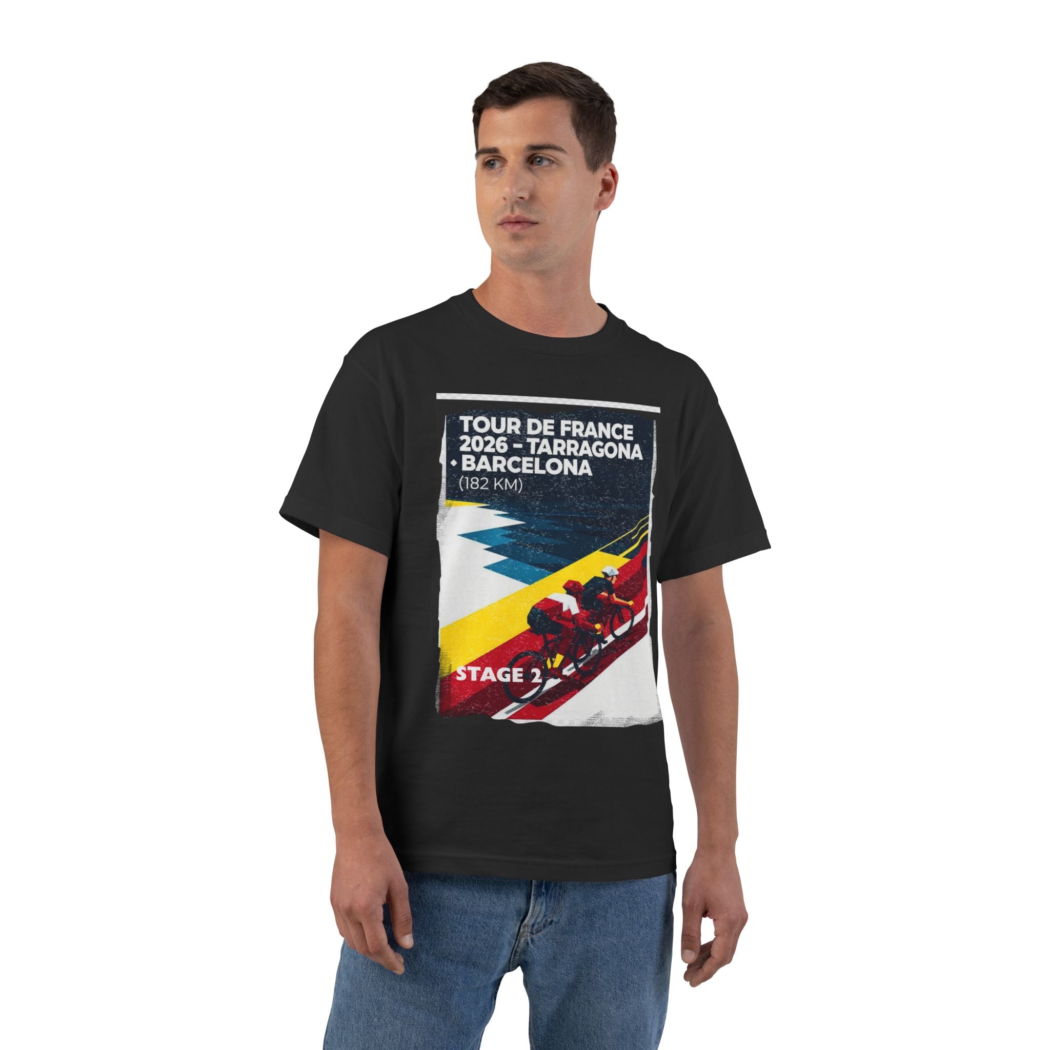 Tour de France 2026 Stage 2 Tarragona > Barcelona T-Shirt | Bauhaus Cycling Poster