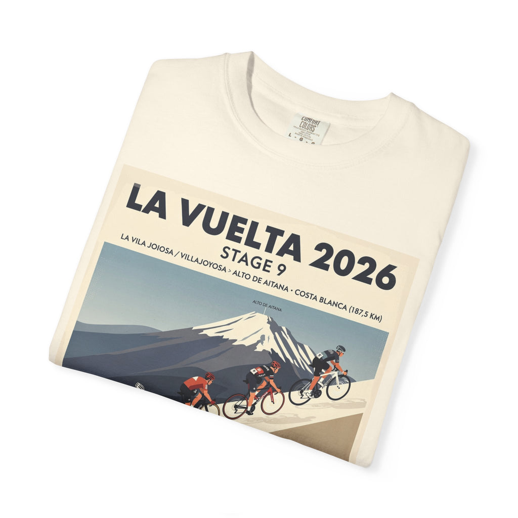 2026 Vuelta a España Stage 9 Cycling T-Shirt | Villajoyosa to Alto de Aitana 187.5km | Graphic Tee