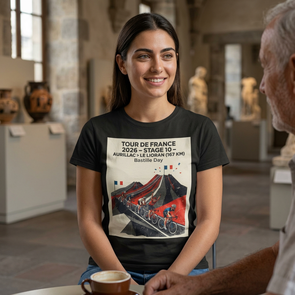 Tour de France 2026 Stage 10 Aurillac > Le Lioran T-Shirt | Bauhaus Mountain Cycling