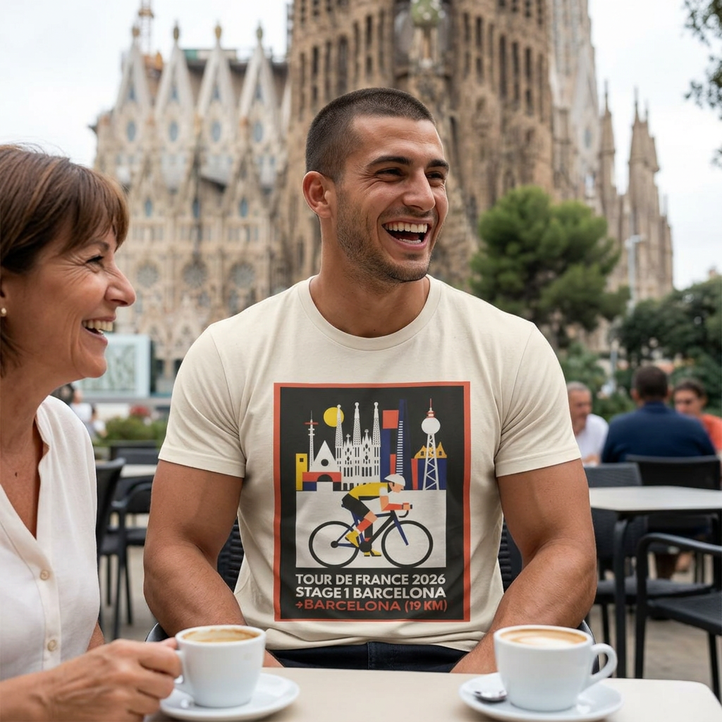 Stage 1 Barcelona to Barcelona 19km Cycling Tee