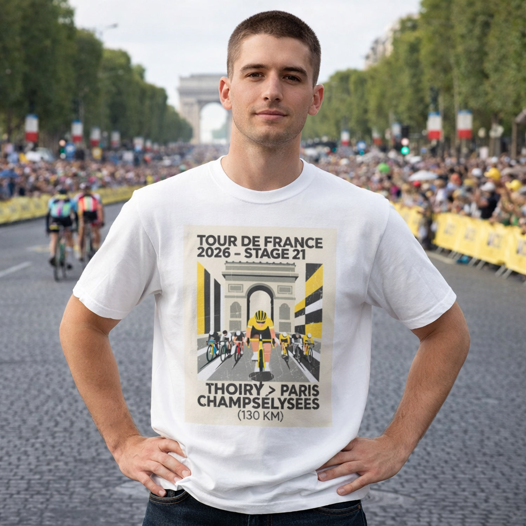 Tour de France 2026 Stage 21 Thoiry to Paris Champs-Élysées T-Shirt