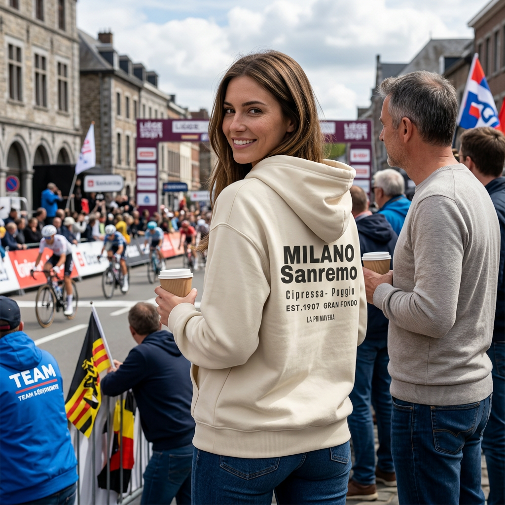 Milano SanRemo Monument Cycling Hoodie | Vintage Italian Race Sweatshirt